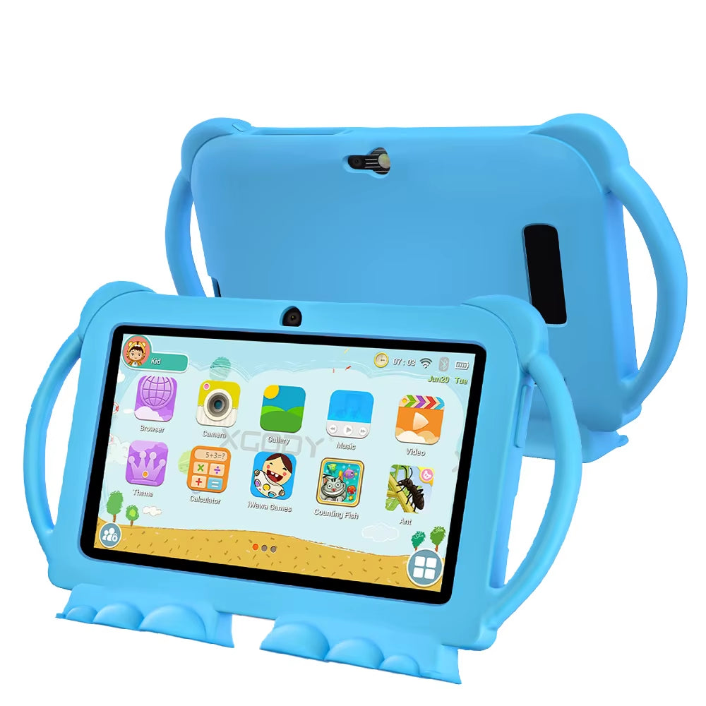 2024 Newest 7 Inch Kids Tablet Quad Core Android 9.0 64GB Wifi Bluetooth Educational Software Installed