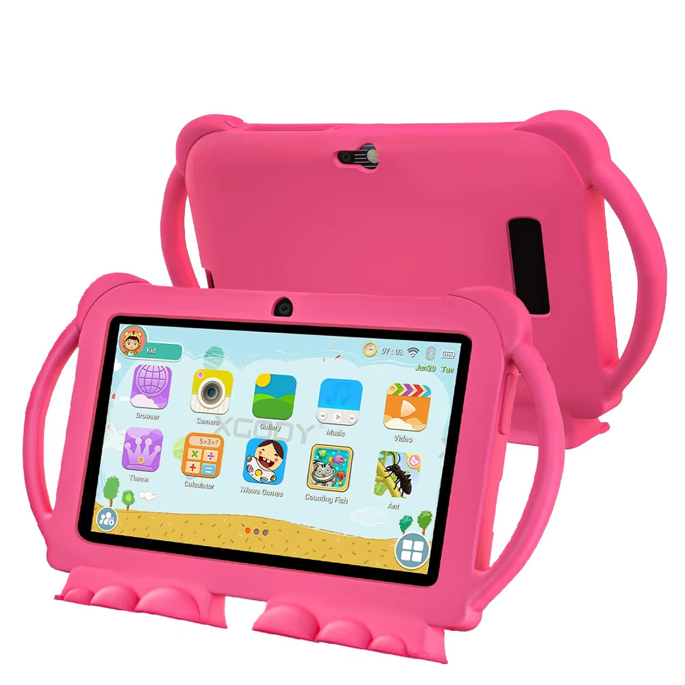 2024 Newest 7 Inch Kids Tablet Quad Core Android 9.0 64GB Wifi Bluetooth Educational Software Installed