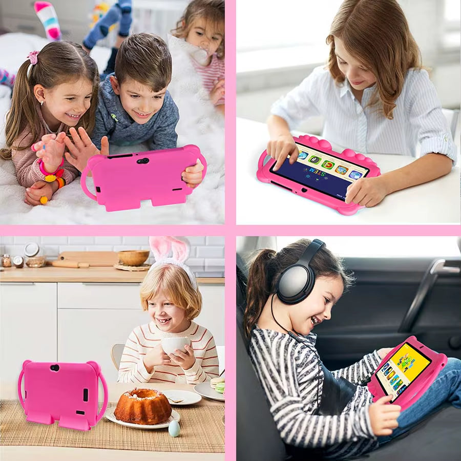 7 Inch Android 14 Kids Tablet, 4GB RAM+32GB ROM, 2.4G WIFI, BT 4.2, Eye Protection IPS Screen, with Parental Controls