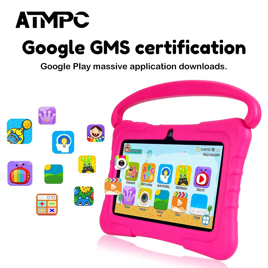 Kids Tablet PC with Iwawa Android 11 7 Inch Tablet 3GB RAM+32GB ROM 2.4G WIFI Bluetooth 4.2 , Children'S Learning Tablet